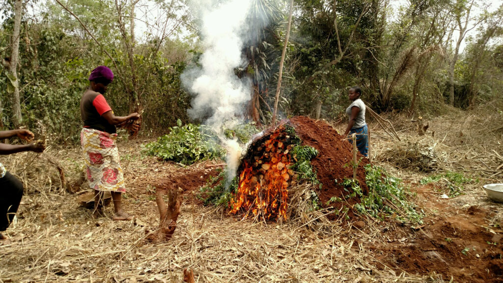 Making charcoal