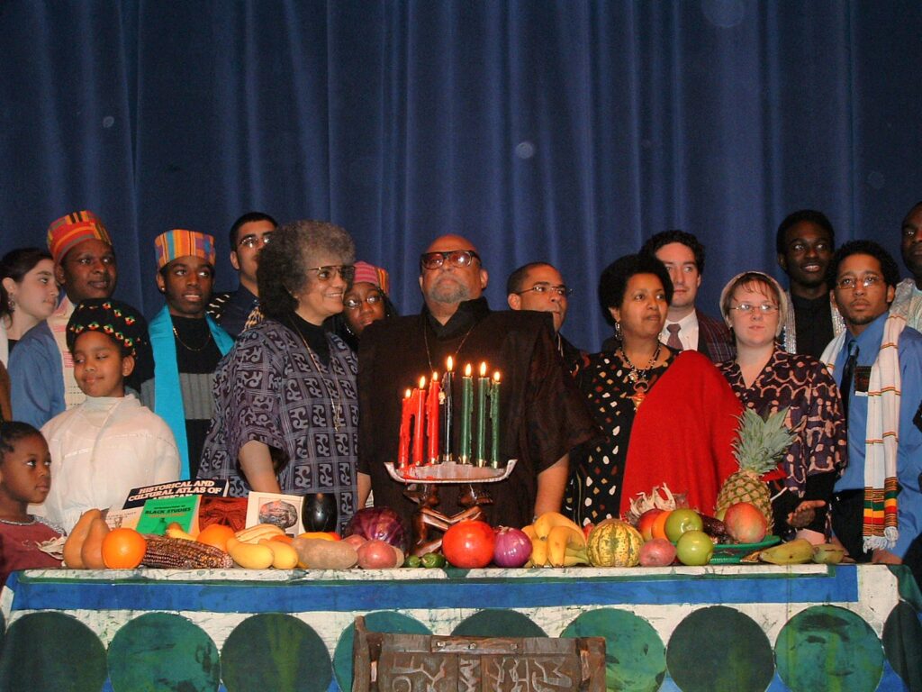 A 2003 Kwanzaa celebration with Dr. Maulana Karenga