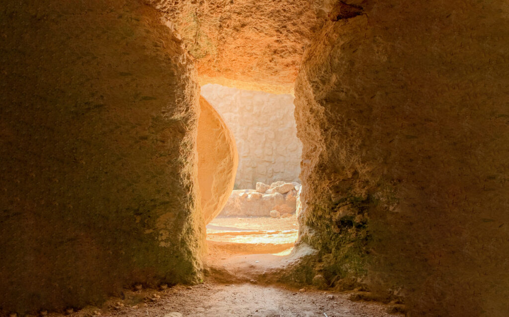 A tomb opening