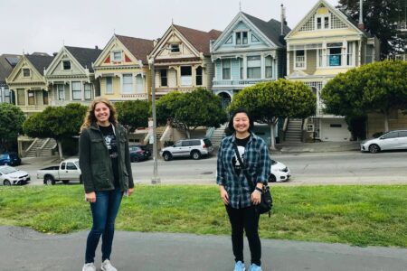 ​San Francisco MVS participants Polly Carlson and Claire Waidelich.