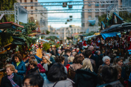 A Christmas market in Barcelona. Photo by Josh Garber.