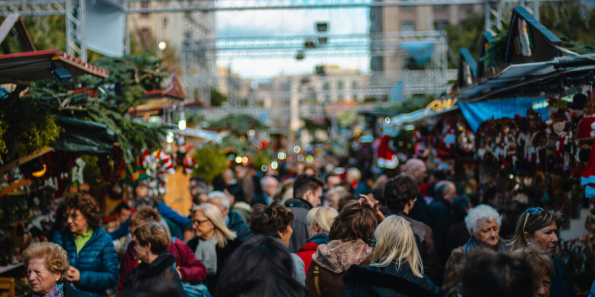 A Christmas market in Barcelona. Photo by Josh Garber.