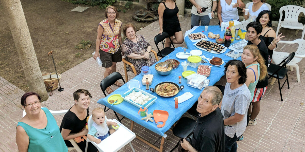 ​Members of Comunidad Evangélica Menonita in Barcelona have embraced Alisha and Joshua Garber. 