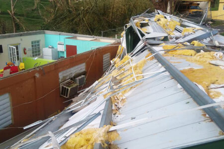 ​Part of the Academia Menonita Betania's property after Hurricane Maria hit Puerto Rico. Photo provided by Academia Menonita Betania. 