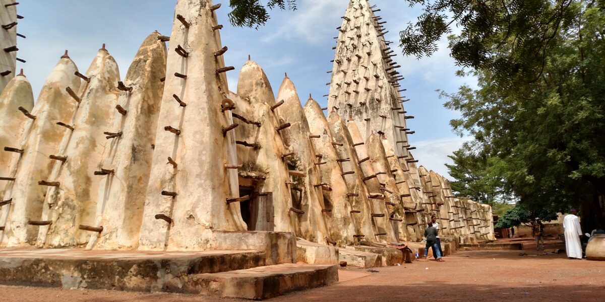 ​A mosque in Burkina Faso. Though Christian-Muslim relationships are tense in the country