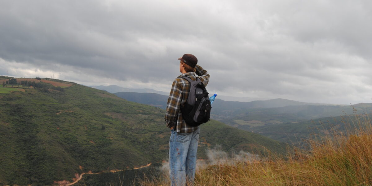 ​Lynford Seibel taking in the landsacpe on the 2011 Youth Venture Bolivia team. Photo provided.