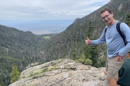 ​MVSer Jake Myers on a hike. Photo by Erin McWilliams.