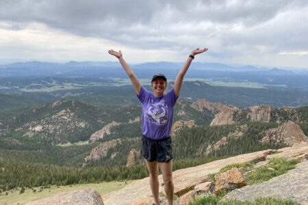 ​​Polly Carlson on an MVS retreat at Rocky Mountain Mennonite Camp in Colorado.