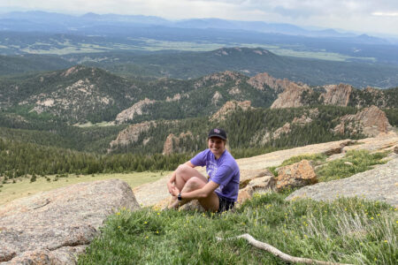 ​Polly Carlson on an MVS retreat at Rocky Mountain Mennonite Camp in Colorado. 