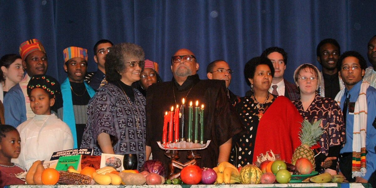 A 2003 Kwanzaa celebration with Dr. Maulana Karenga