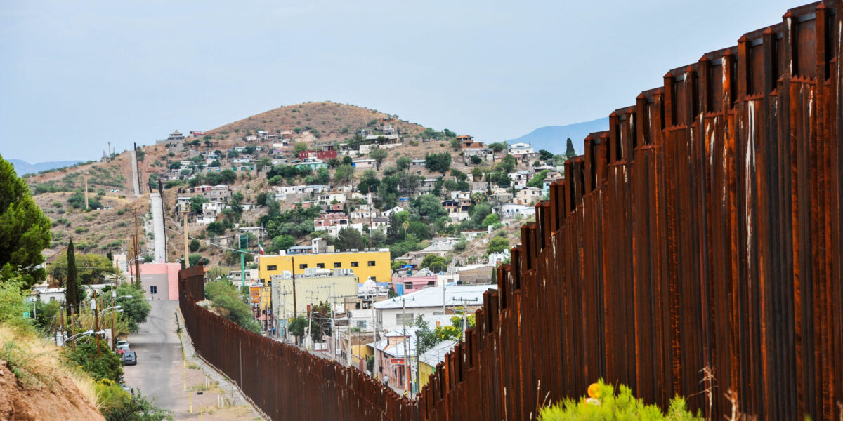 Border between the United States and Mexico. Photo provided. Click on image for full resolution version. ​