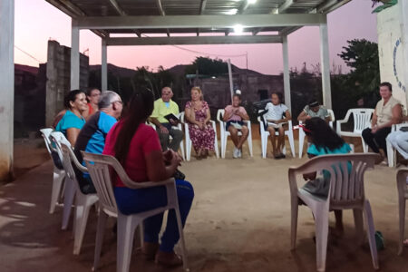 The congregation gathered for prayer preceding the election on Tuesday