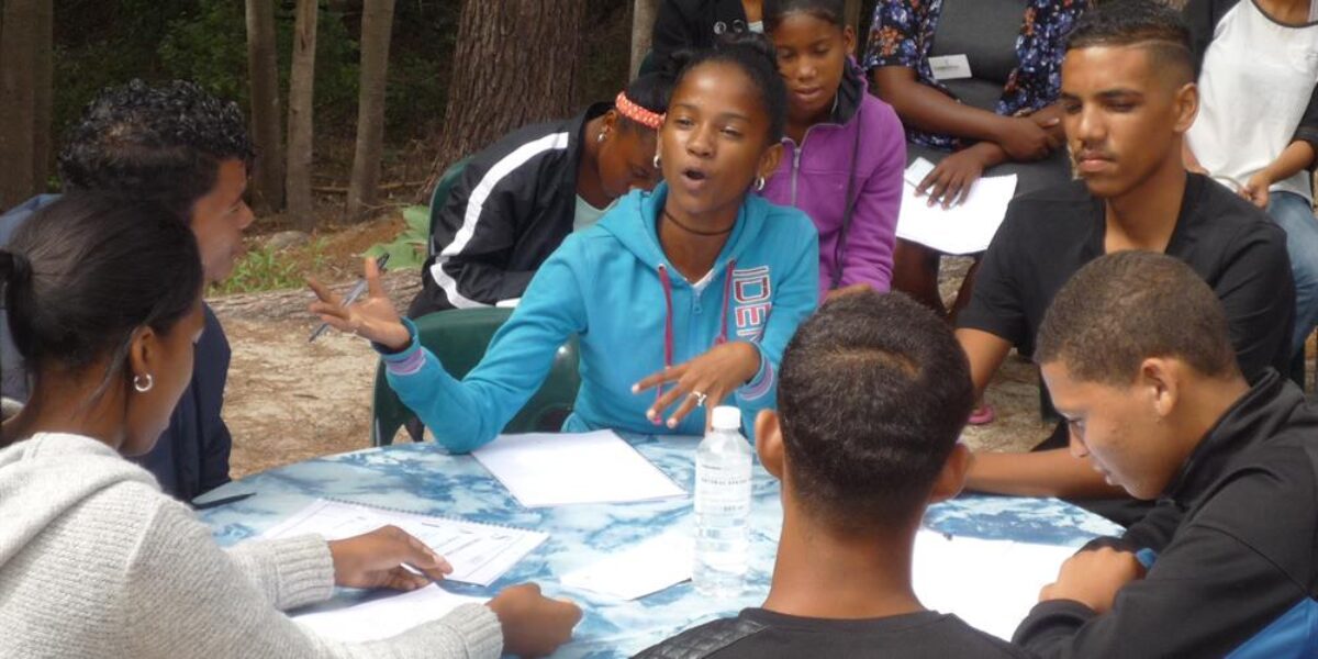 Gakeema Allie speaks out during peer mediation training