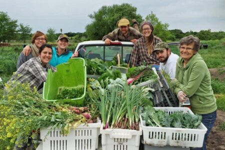 ​(Left to right) Interns and long-term volunteers Gina Anderson