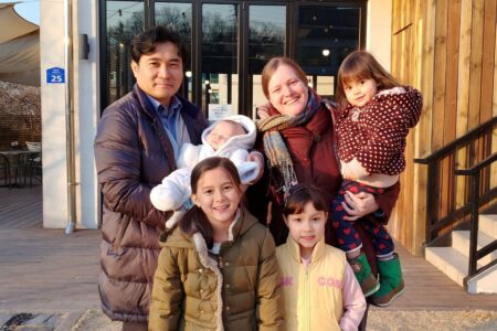 ​Jae Young Lee and Karen Spicher along with their children