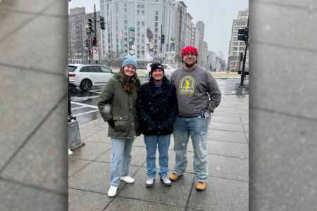 ?The 2023-23 Colorado Springs Service Adventure unit at the Mennonite Action protest in Washington