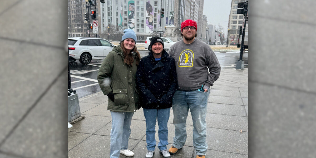 ?The 2023-23 Colorado Springs Service Adventure unit at the Mennonite Action protest in Washington