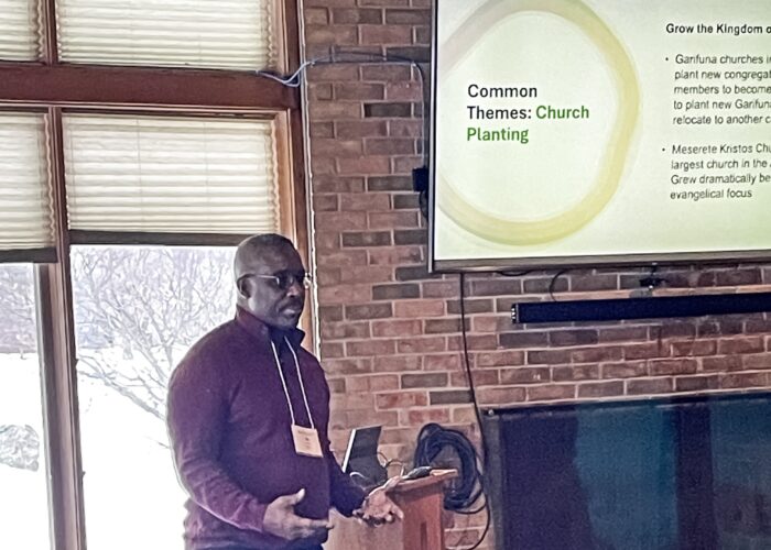 Wil LaVeist, Mission Network senior executive of advancement, presenting “Afrocentric Anabaptists: Black Experiences in the Mennonite Church” at Anabaptist Mennonite Biblical Seminary’s conference for Pastors & Leaders 2025 | Anabaptism at 500: Looking Back, Living Forward.