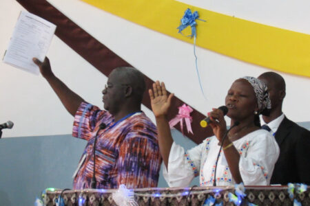 ​Members from the Burkina Faso Mennonite Church celebrated their 40th anniversary with vibrant worship. Photos and videos by James R. Krabill.