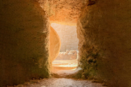 A tomb opening