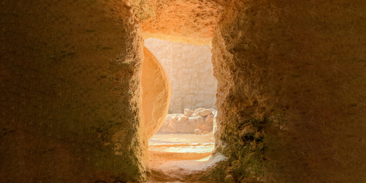 A tomb opening